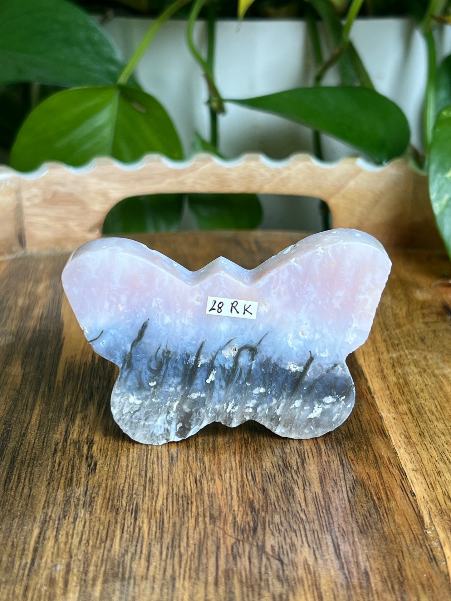 Rainbow Plume Agate Butterfly RK
