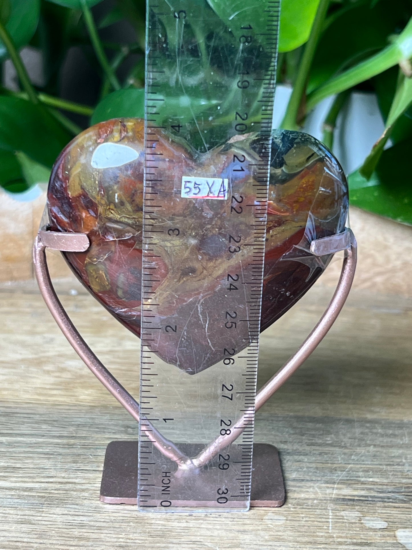 Mossy Jasper Heart