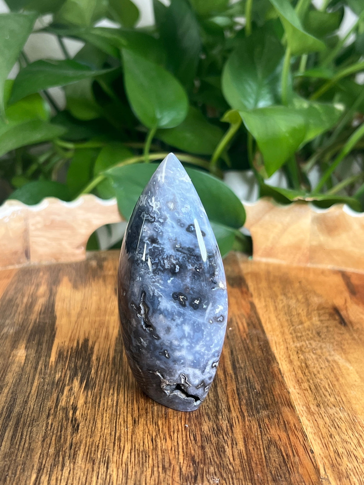 Blue Plume Agate Flame: NK