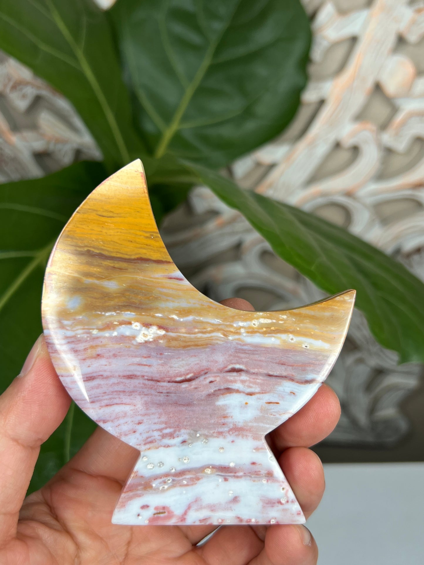 Milky Jasper Moon