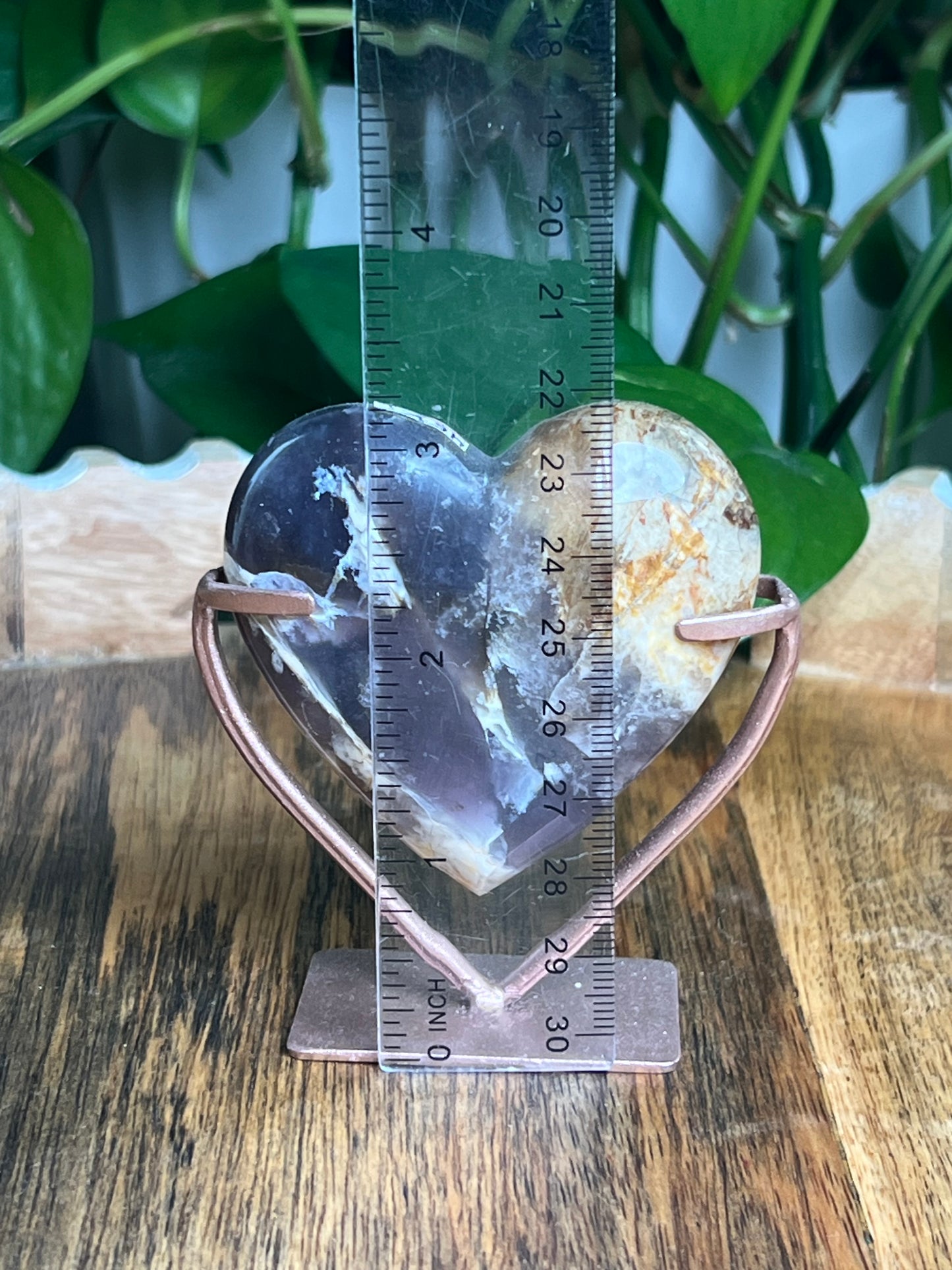 Purple Chalcedony Heart: Ki