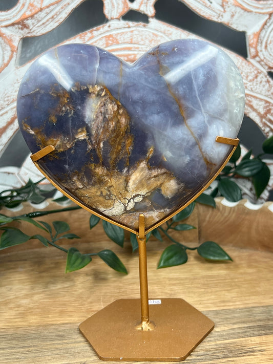 Purple Chalcedony Heart