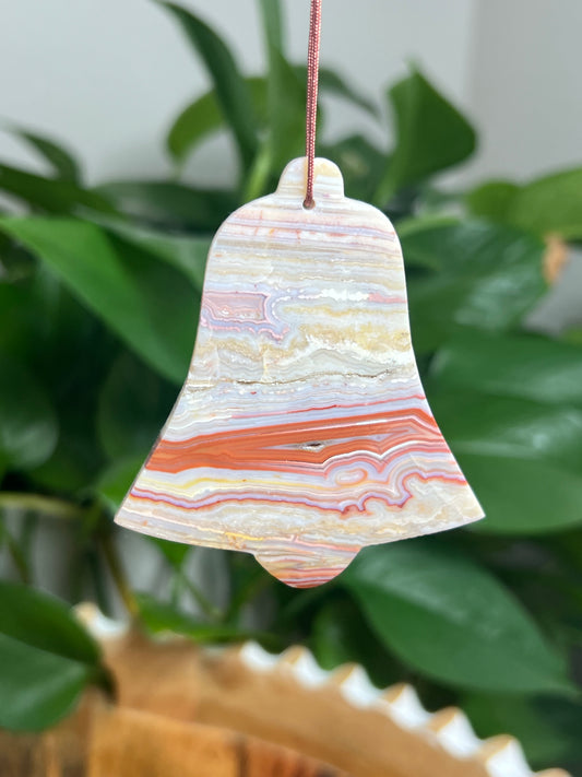 Crazy Lace Agate Ornament Bell: BL