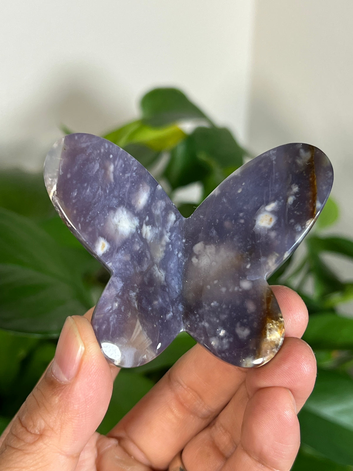 Purple Chalcedony 3D Butterflies