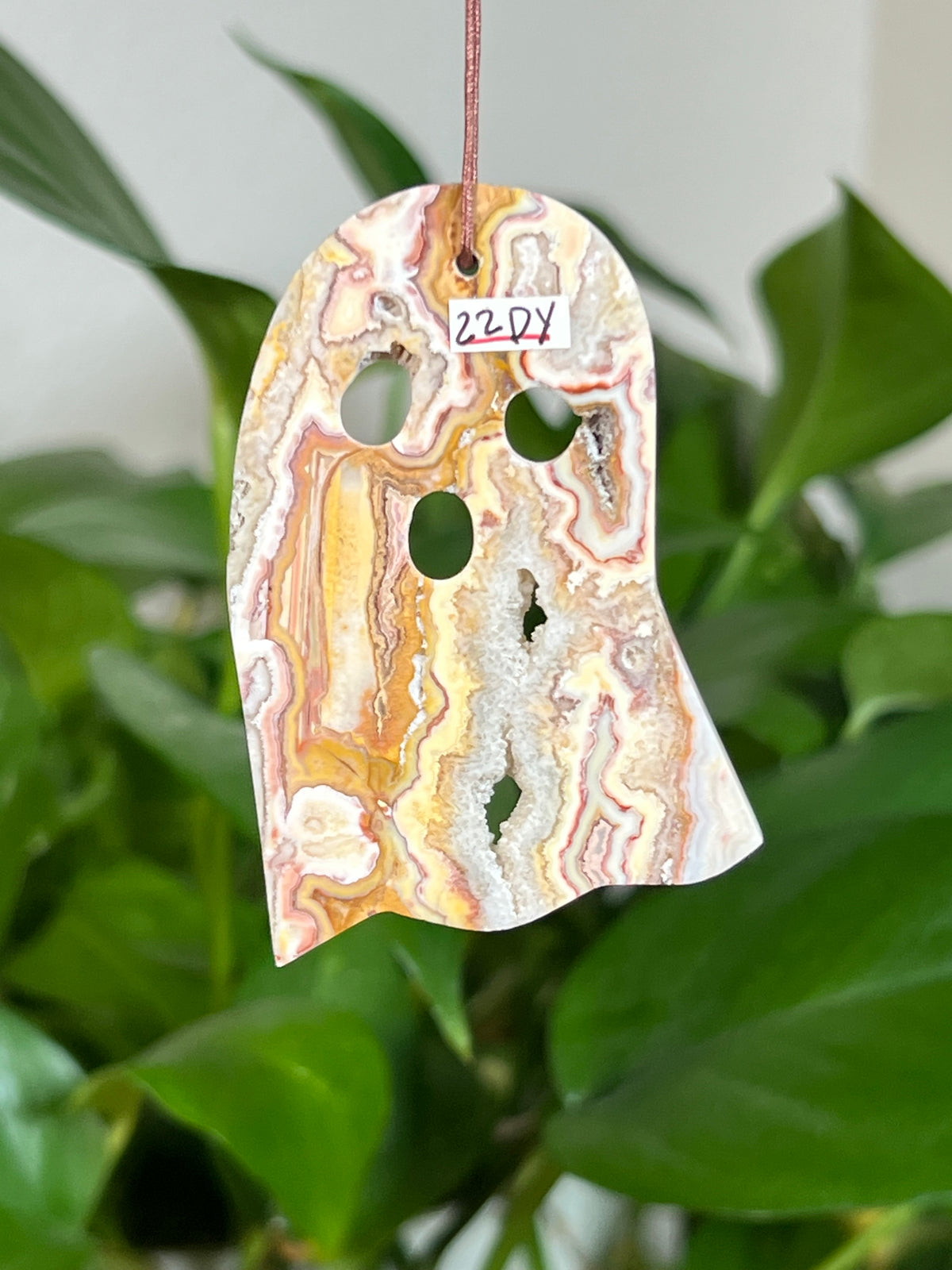 Crazy Lace Agate Ghost Ornaments
