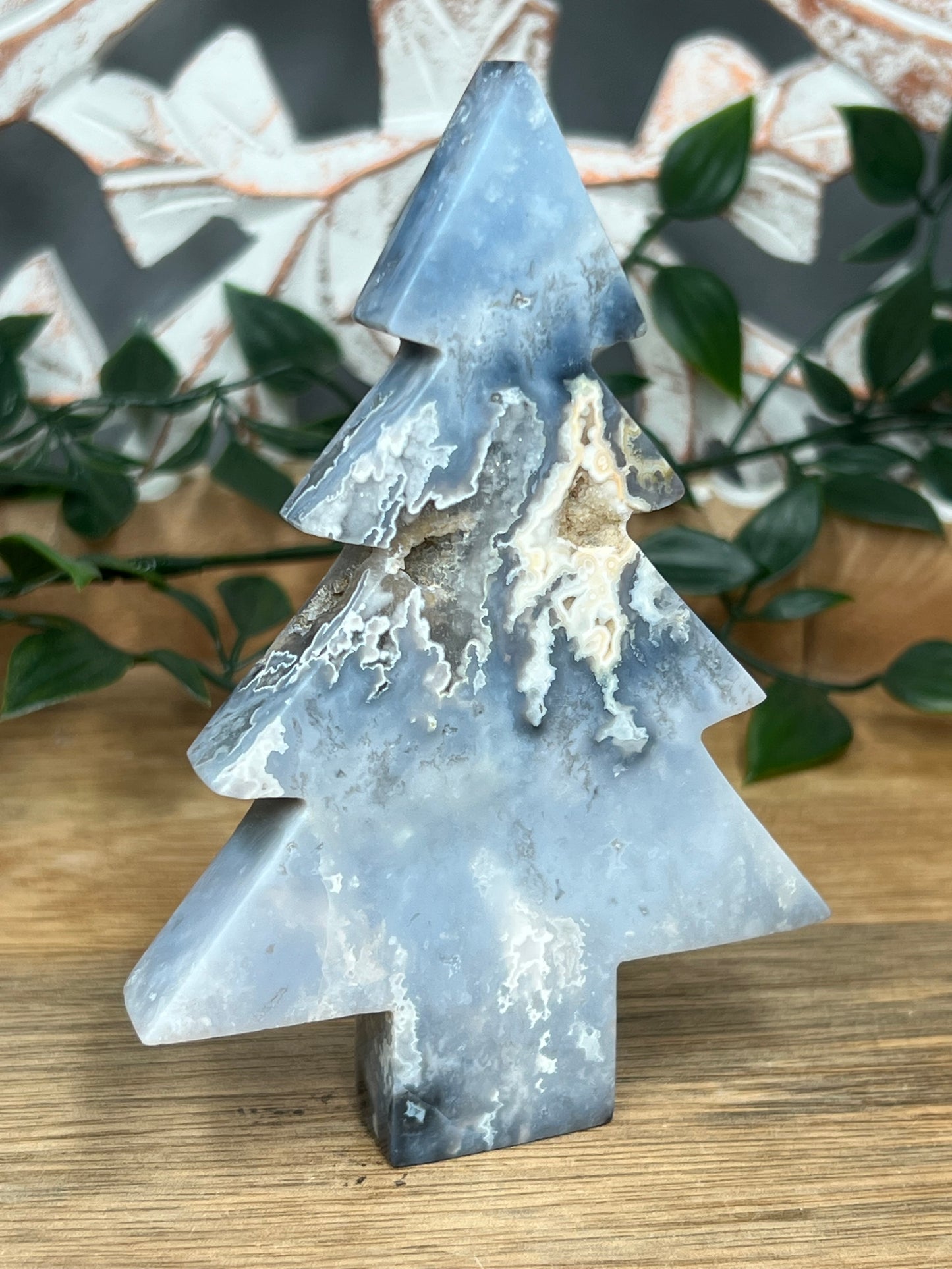 Blue Plume Agate Tree