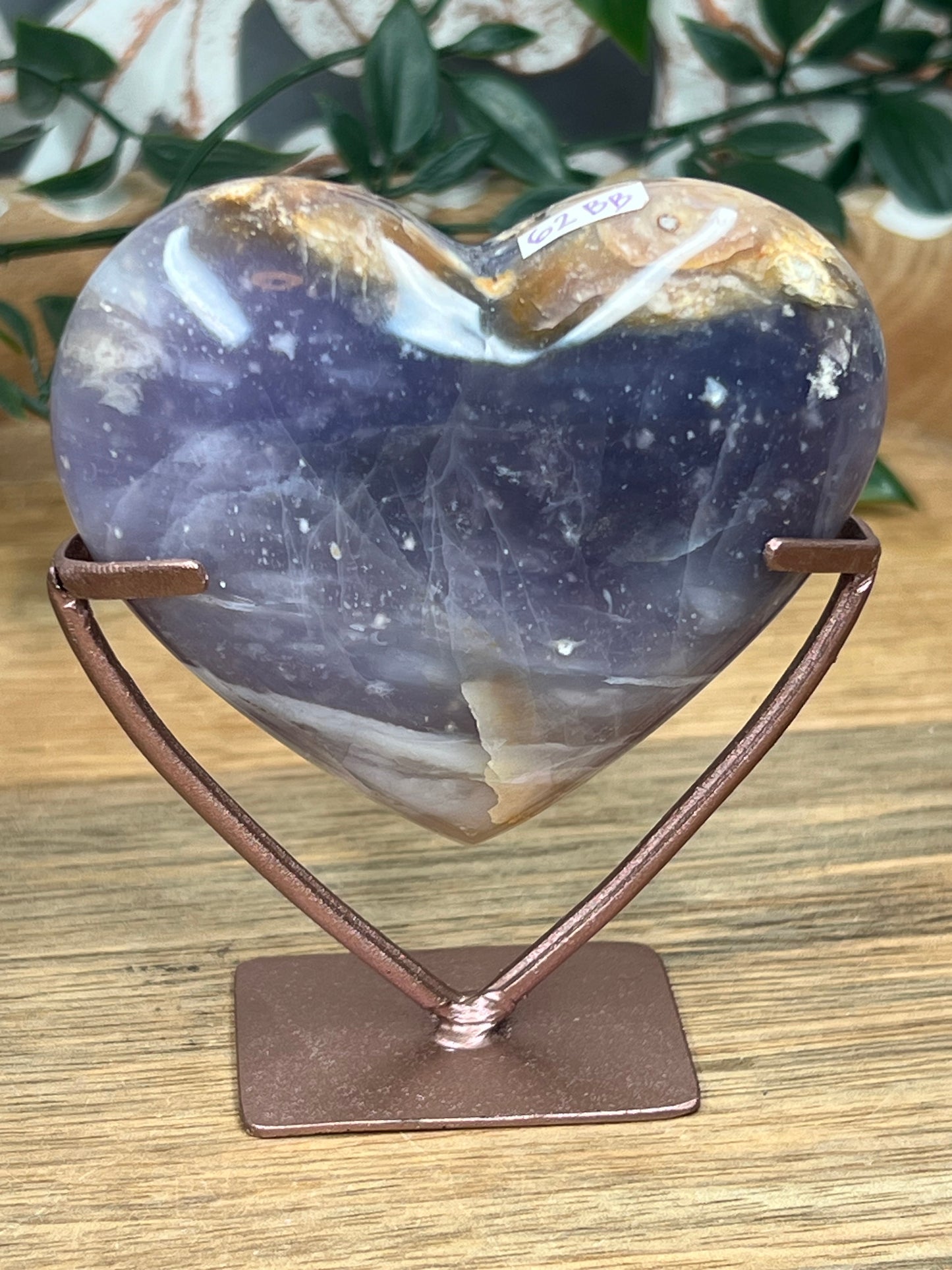 Purple Chalcedony Heart