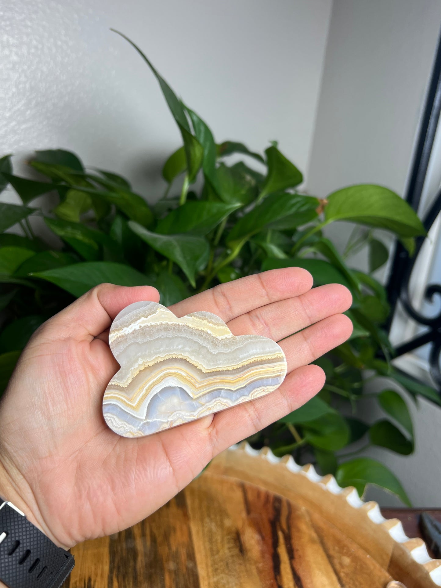 Yellow Crazy Lace Agate Cloud: EA