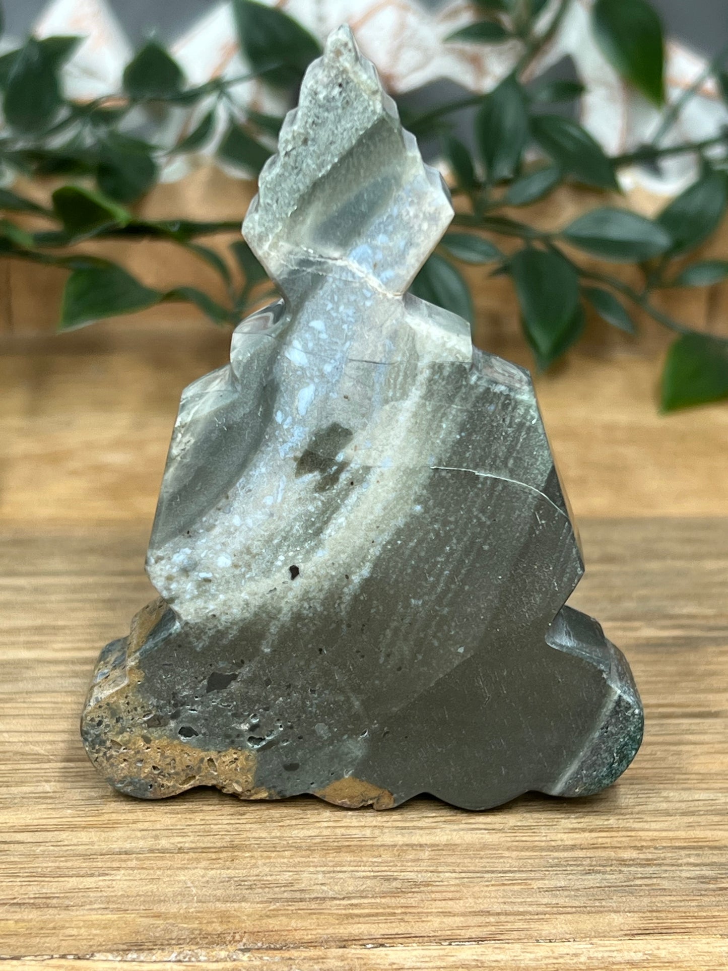 Blue Green Jasper Buddha