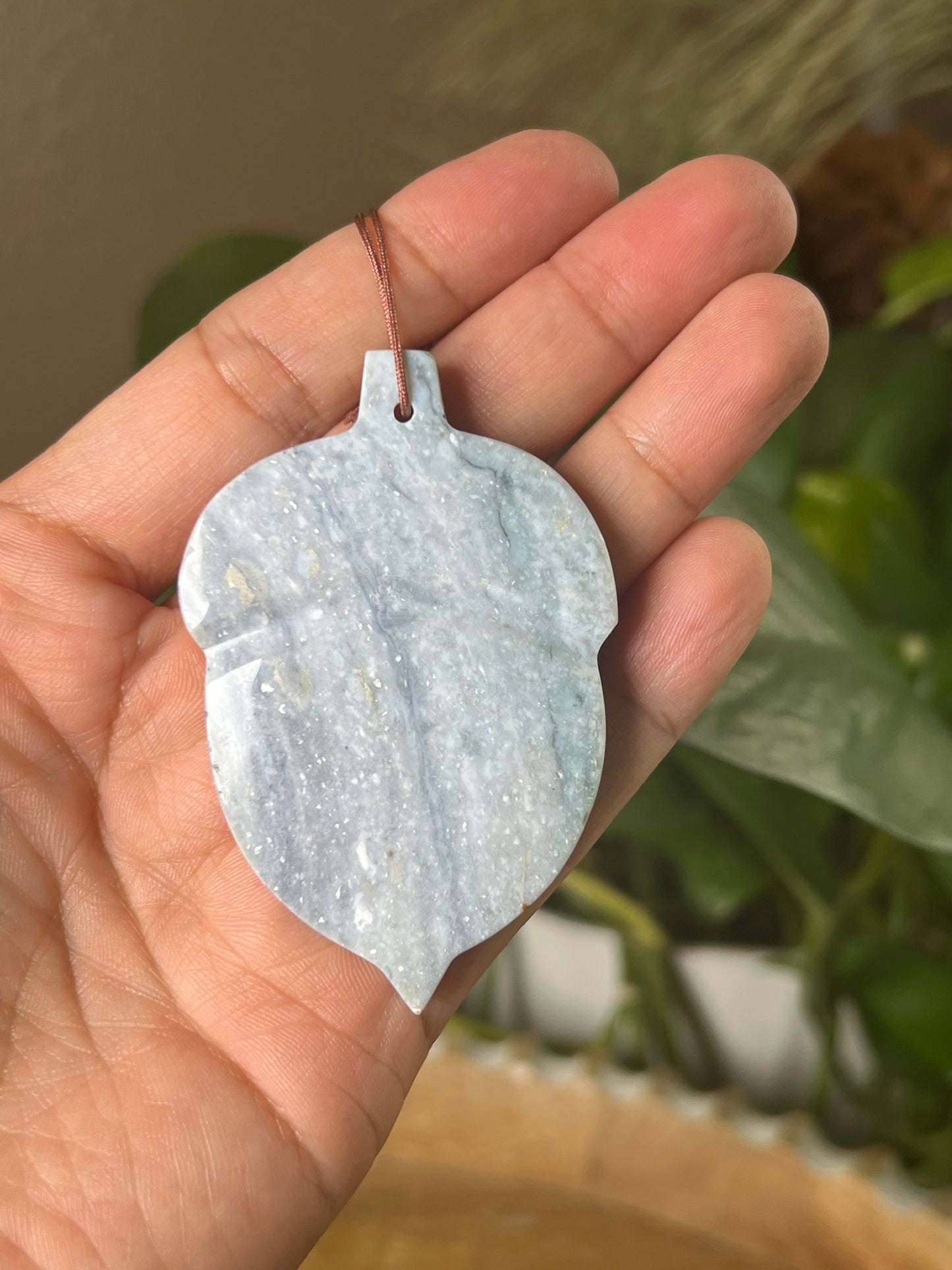 Blue Green Jasper Acorn Ornament