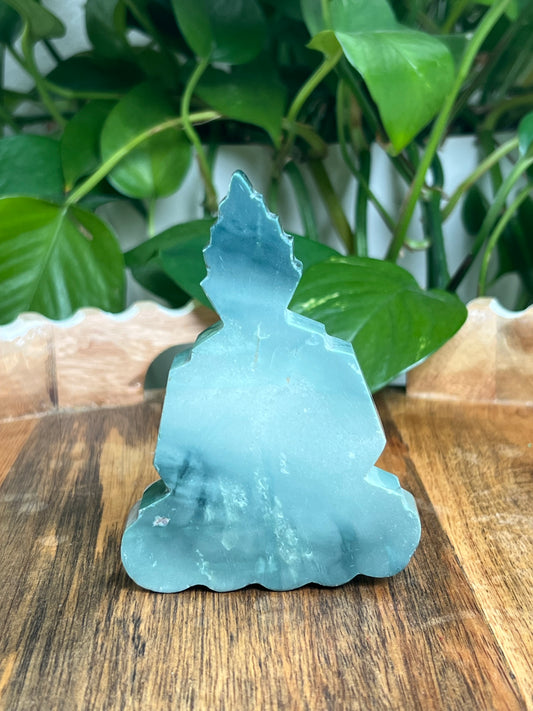 Blue Green Jasper Buddha: RB