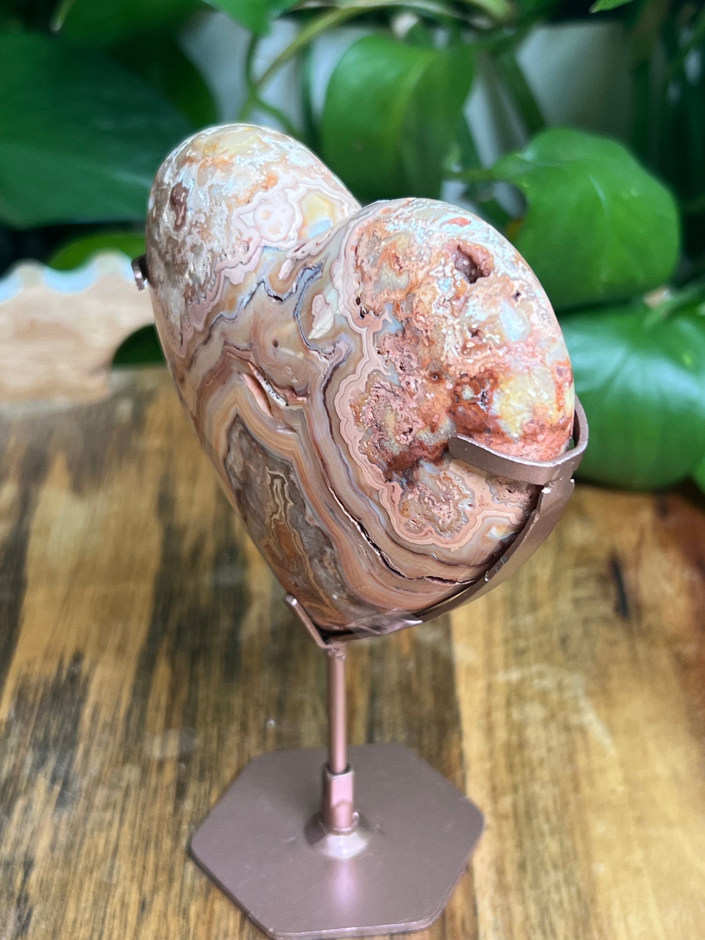 Crazy Lace Agate Heart