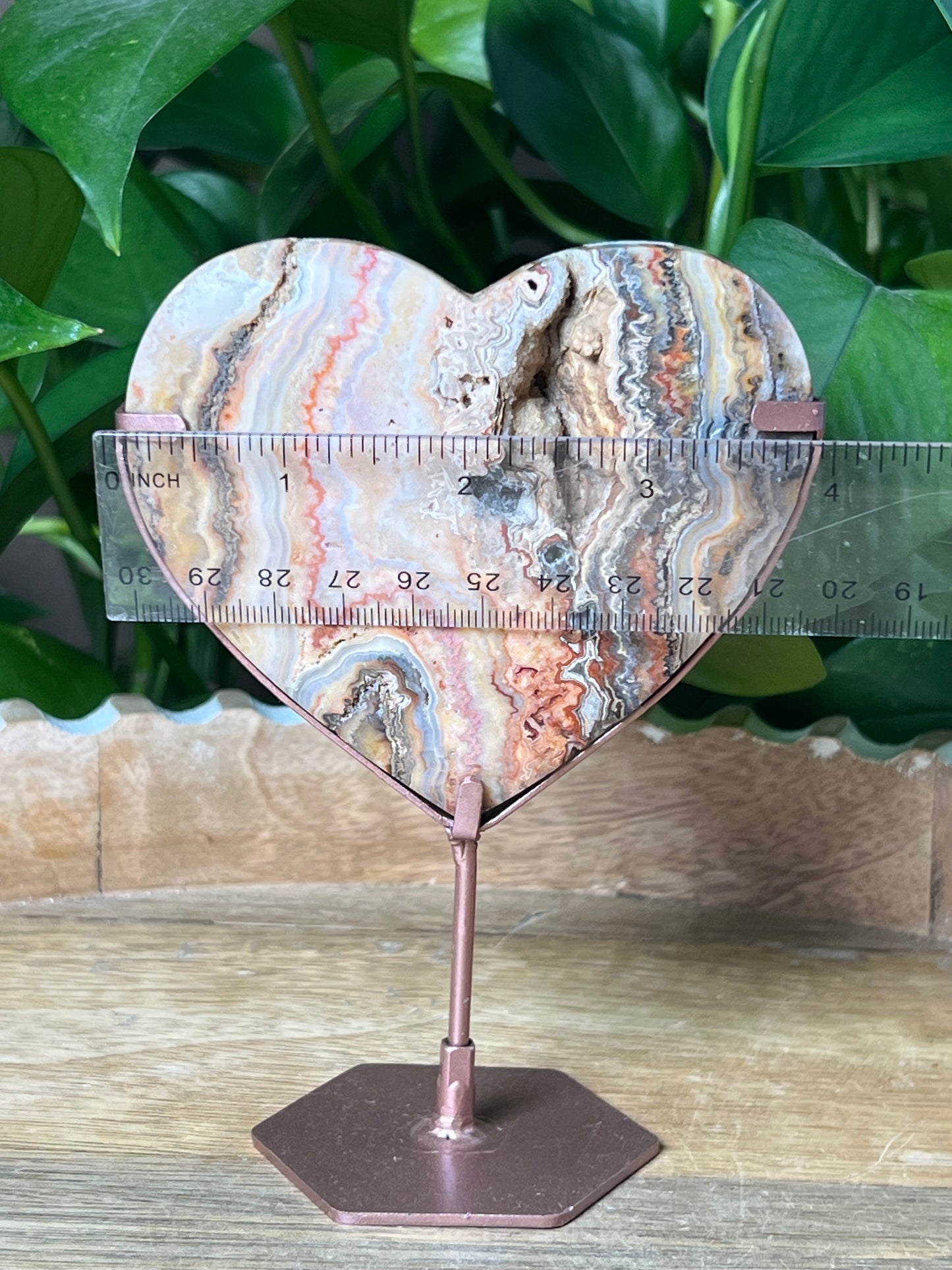 Crazy Lace Agate Heart