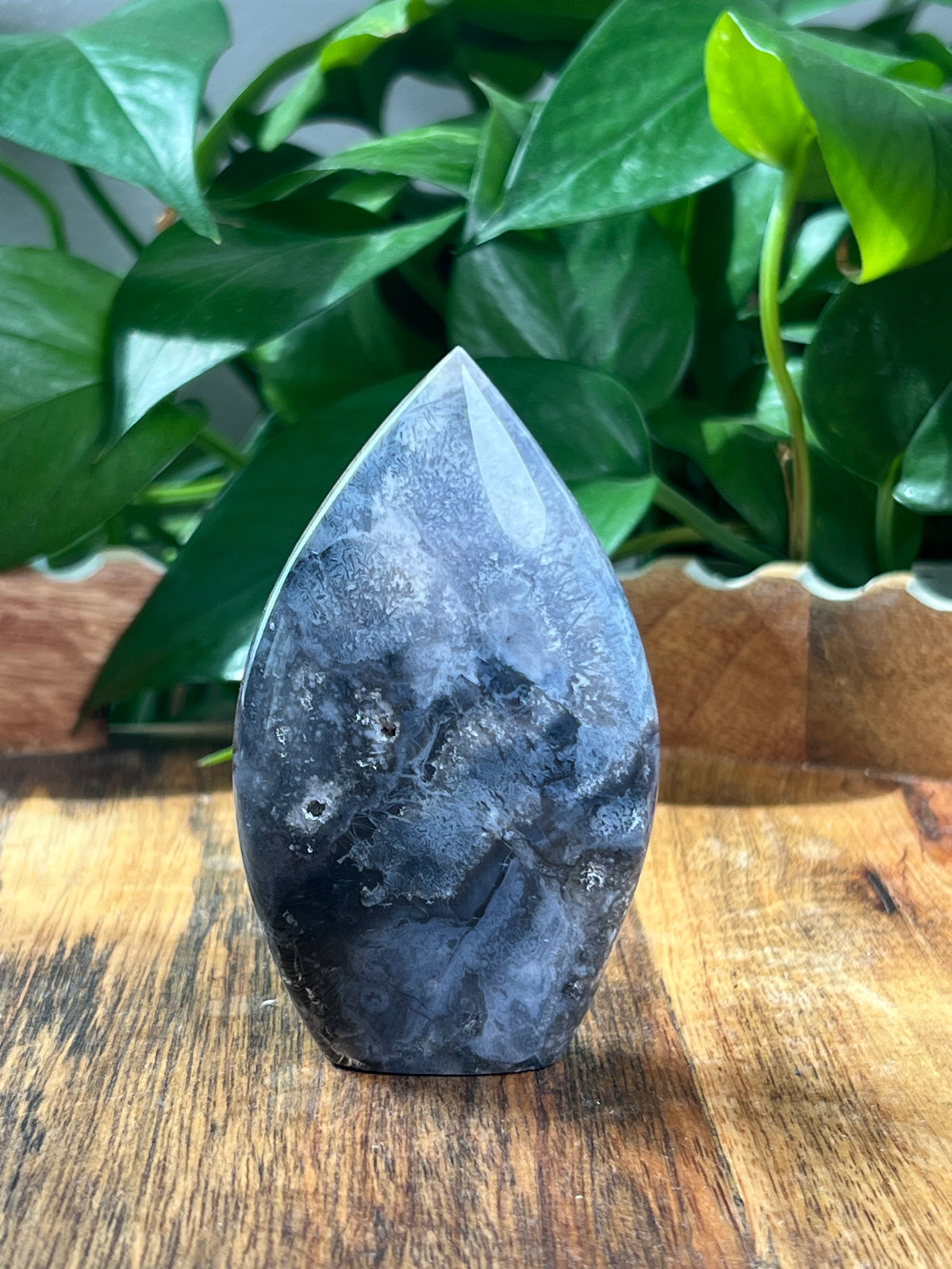 Blue Plume Agate Flame: NC