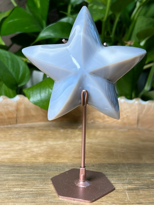 Blue Grey Lace Agate Star