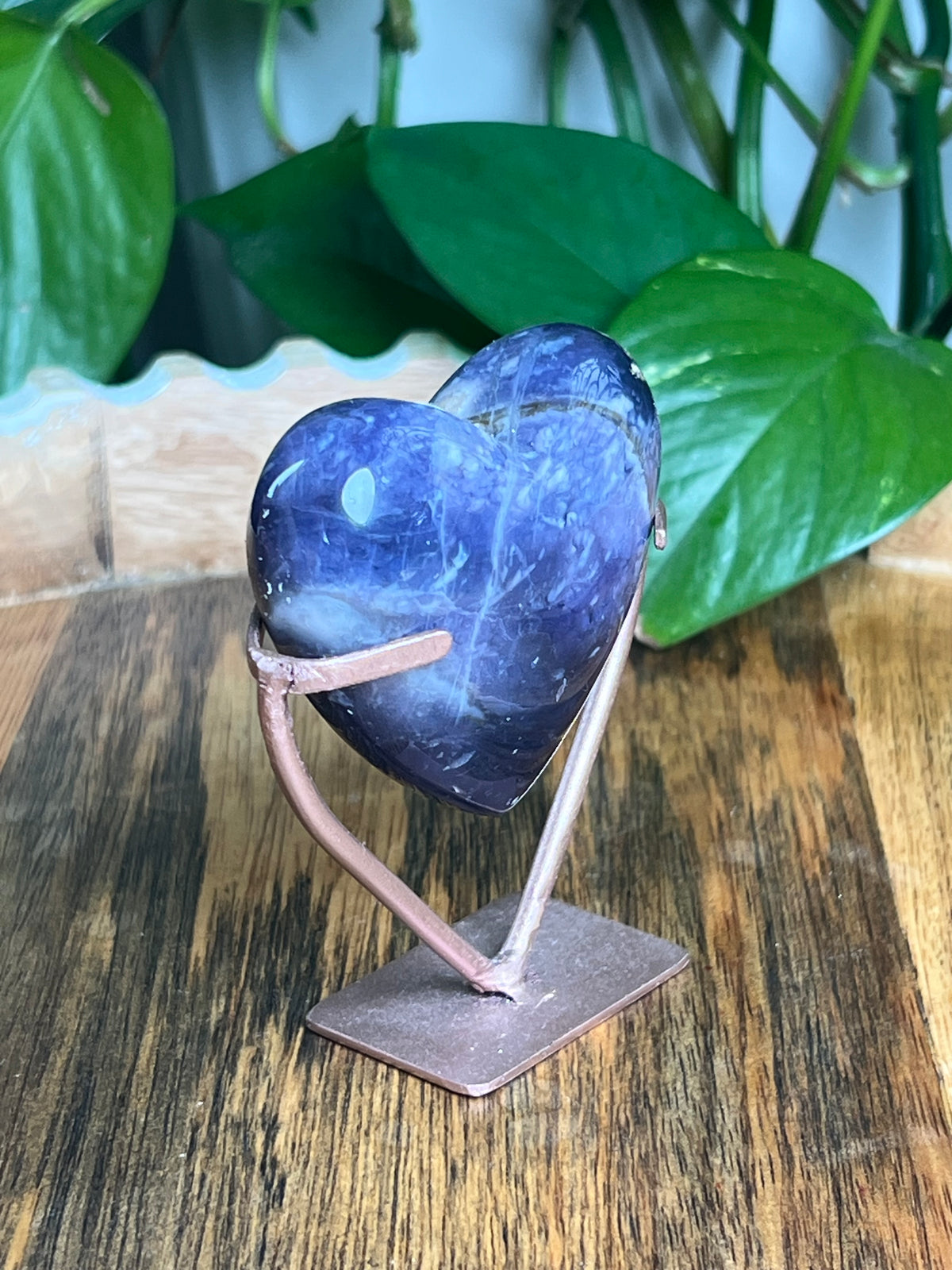 Purple Chalcedony Heart: X
