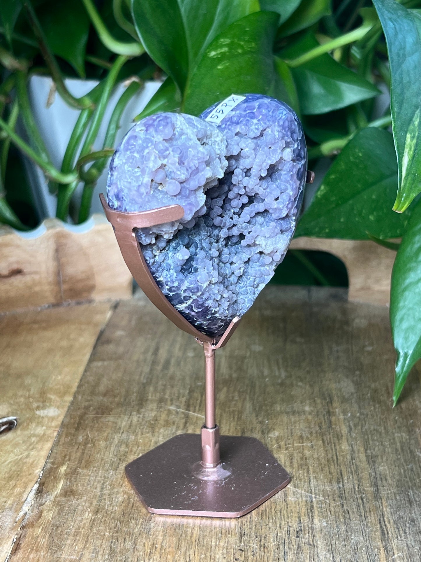 Grape Agate Heart