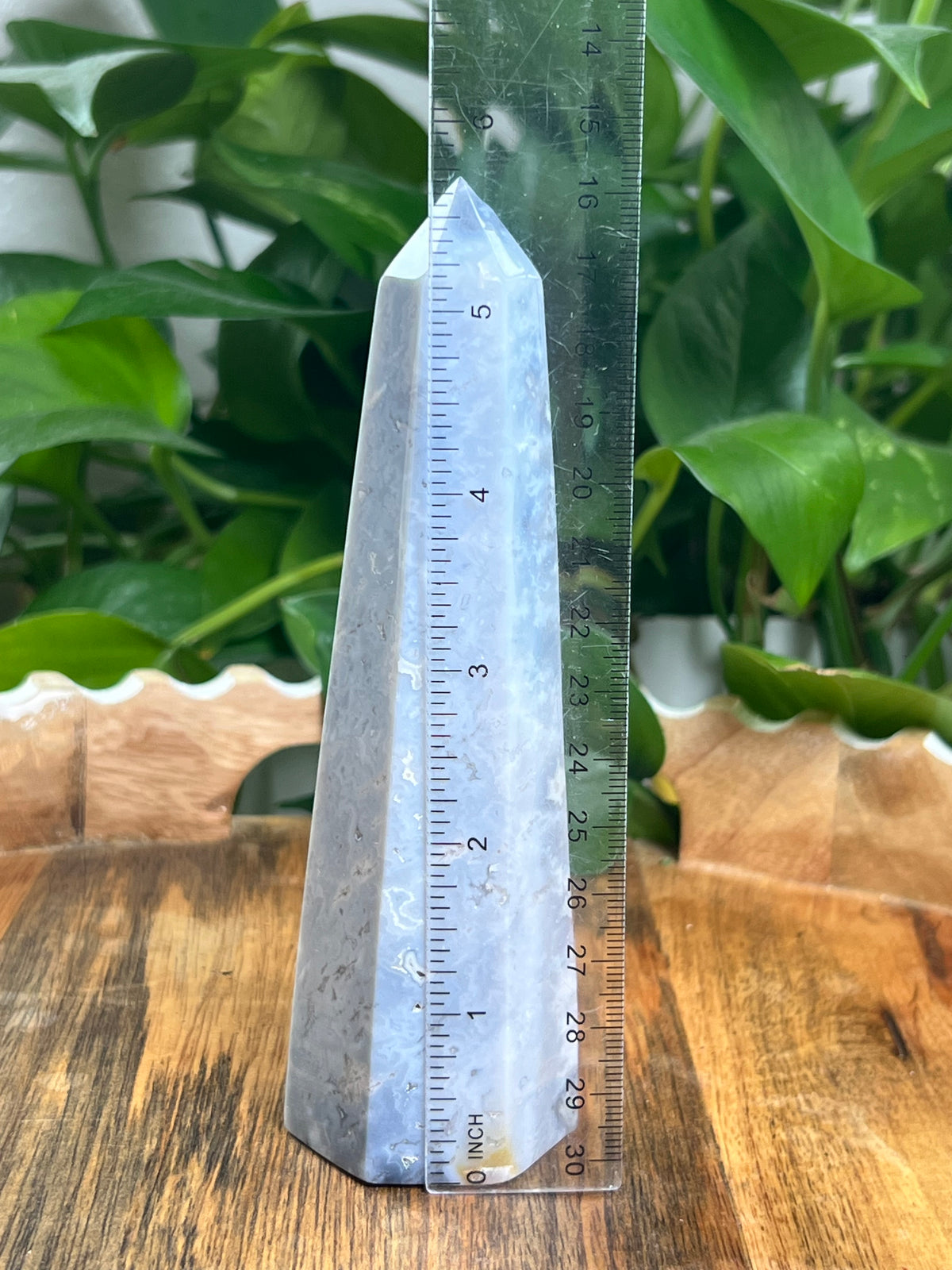 Blue Plume Agate Tower: Xi