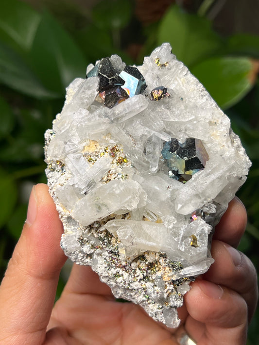 Rainbow Pyrite Quartz