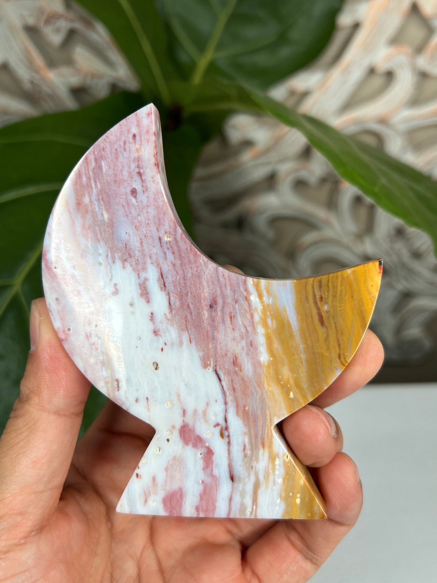 Milky Jasper Moon