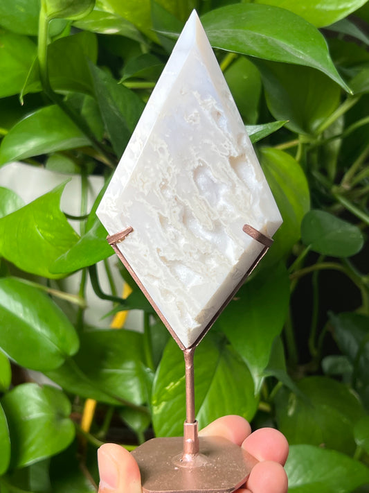 White Plume Agate Diamond