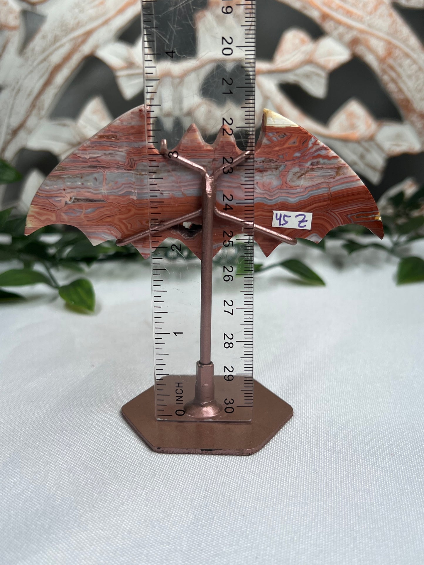 Pink Crazy Lace Agate Bat