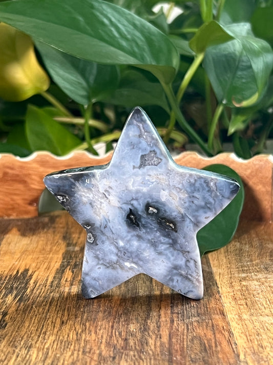 Blue Plume Agate Stars