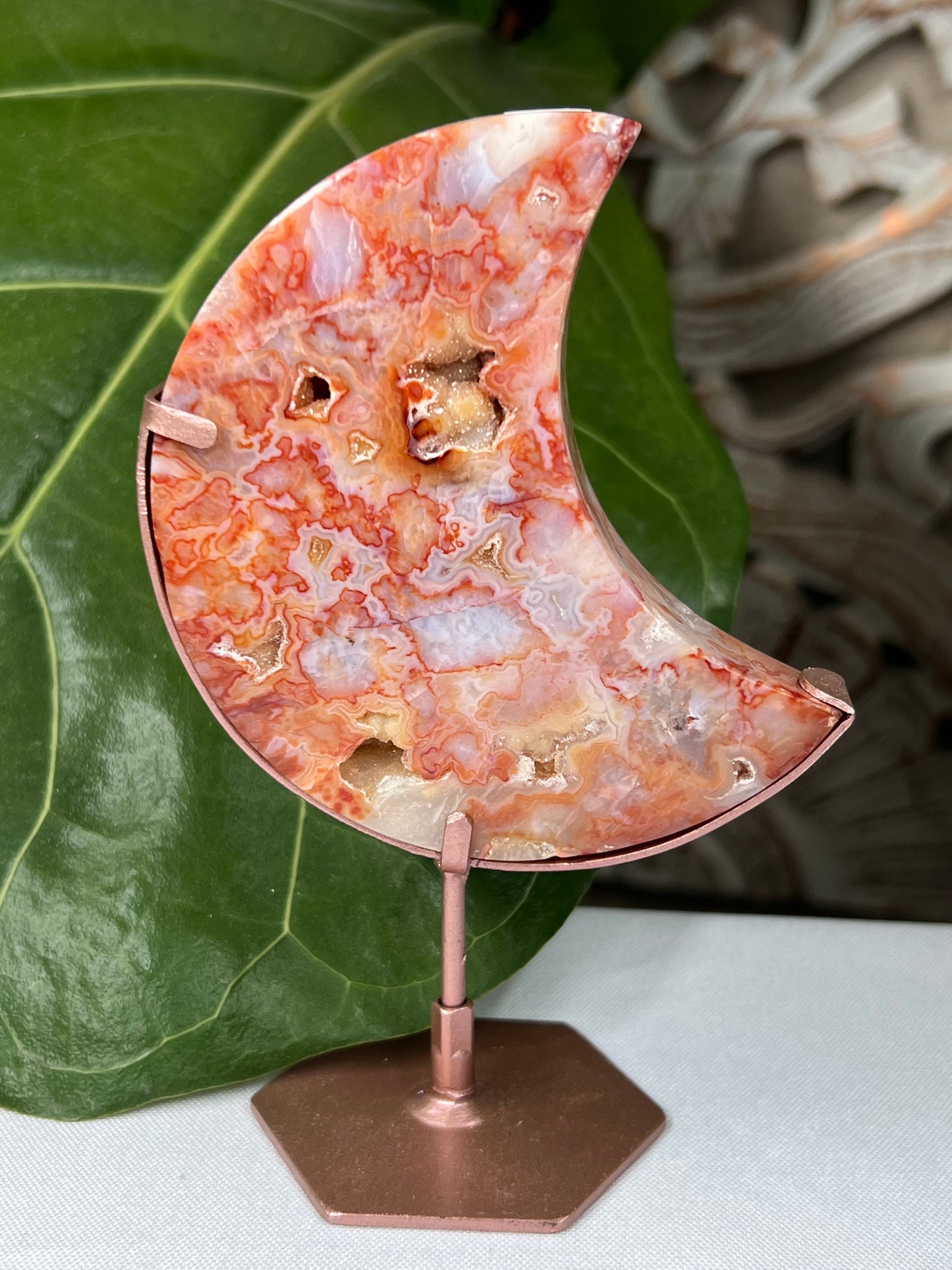 Pink Carnelian Moon