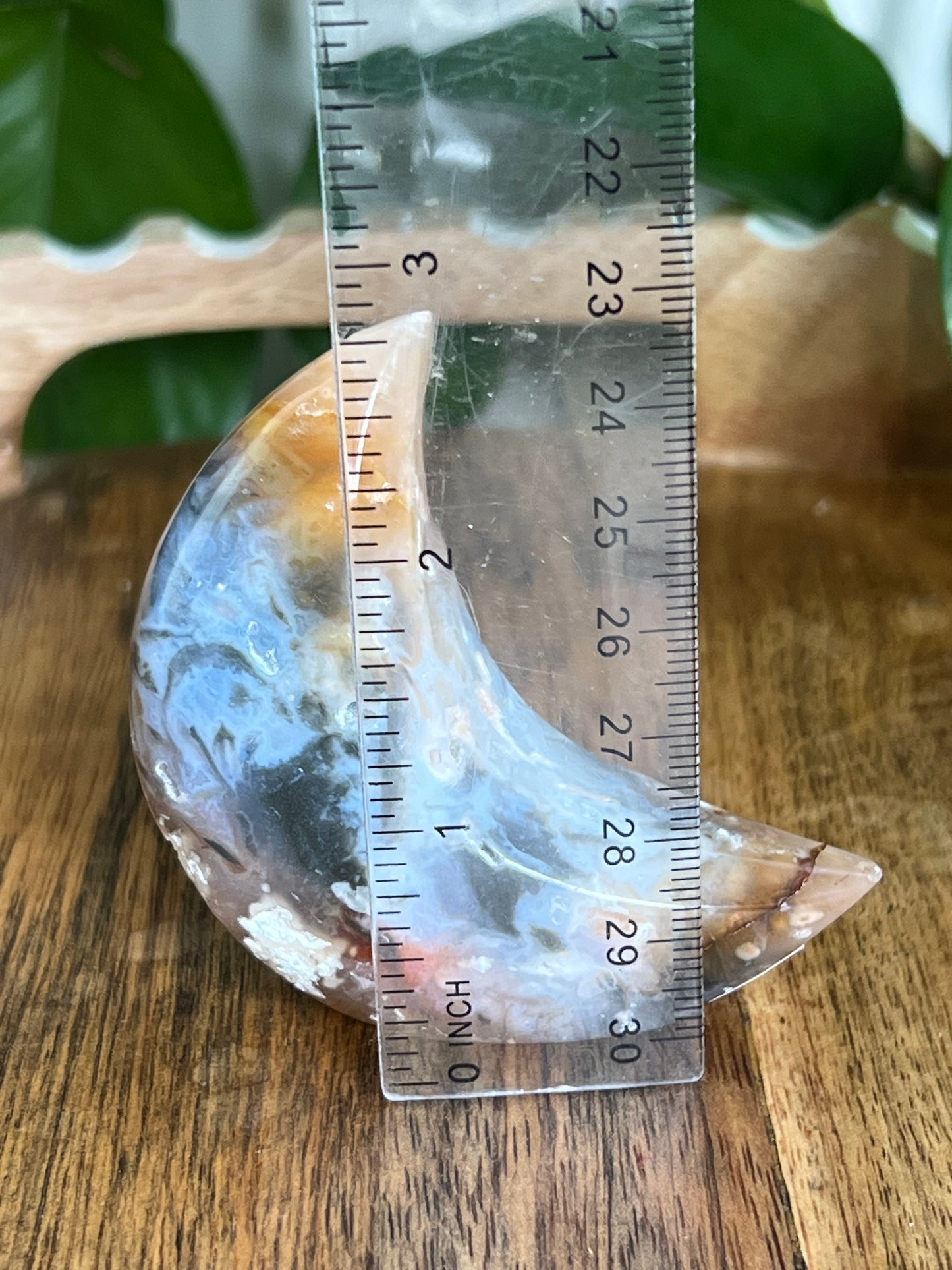 Rainbow Plume Agate Moon G