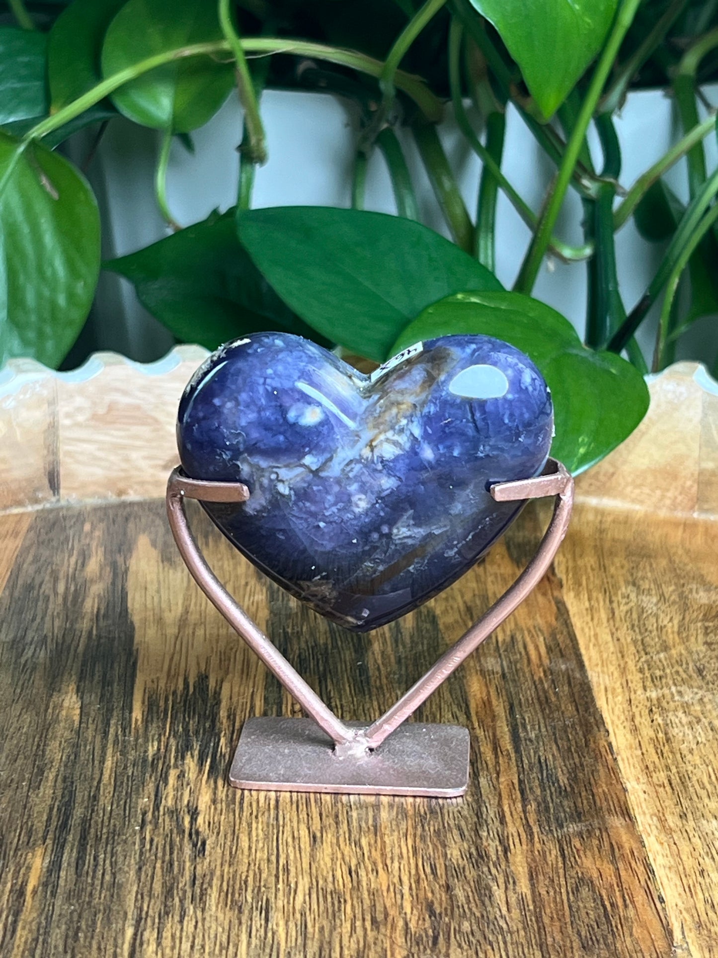Purple Chalcedony Heart: X