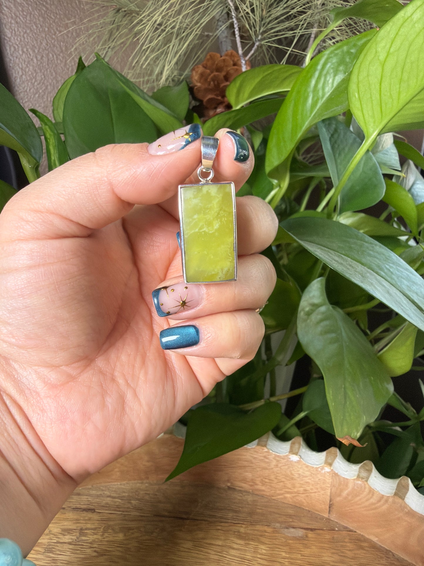 Idocrase Rectangular Pendant