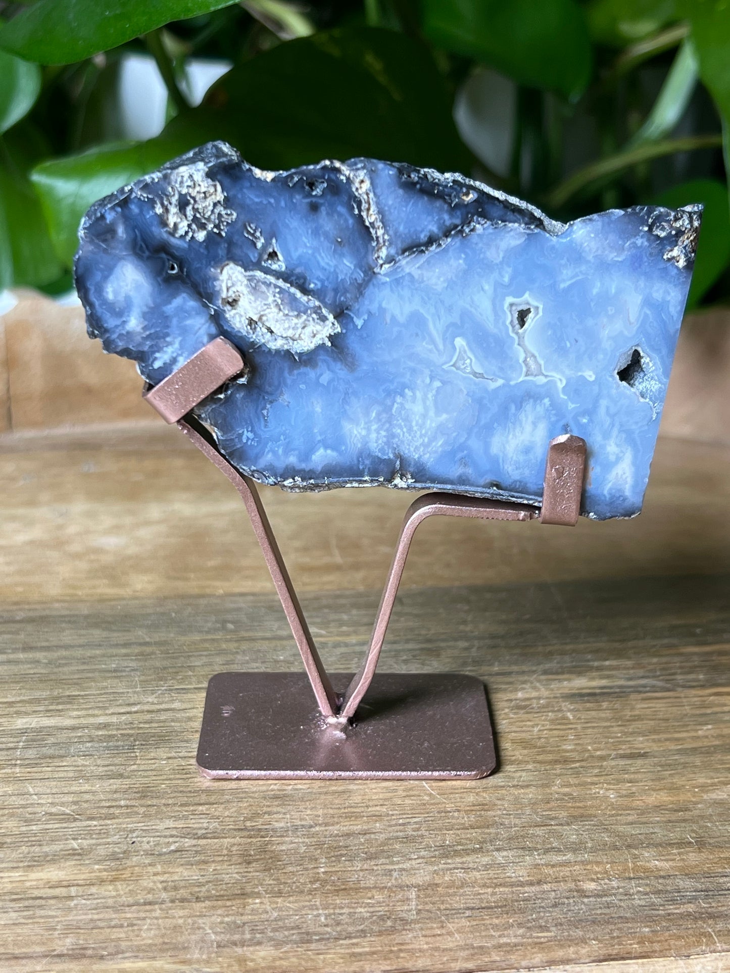 Blue Plume Agate Slab