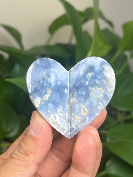 Blue Plume Agate 3D Butterfly: HC