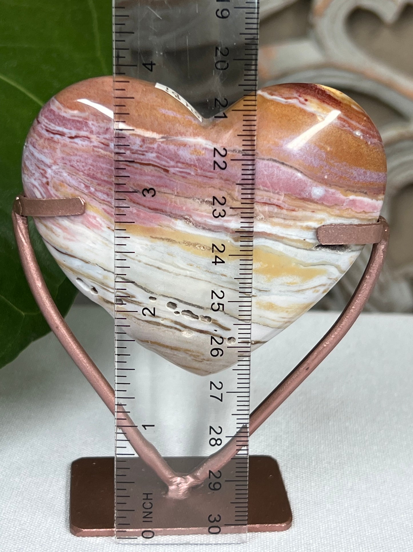 Milky Jasper Heart