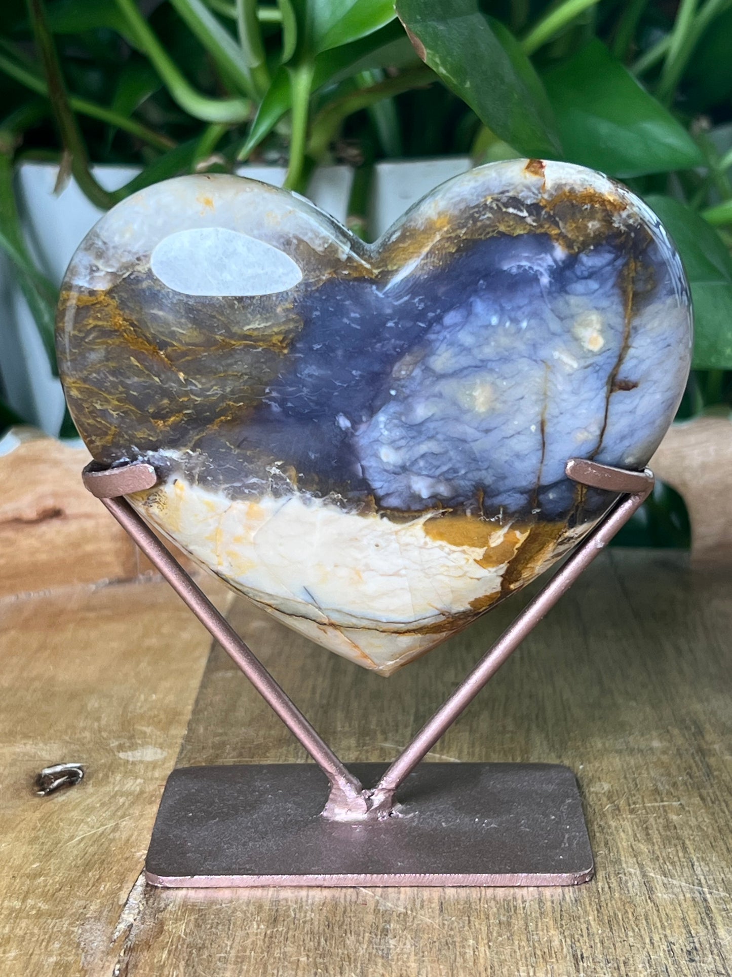 Purple Chalcedony Heart