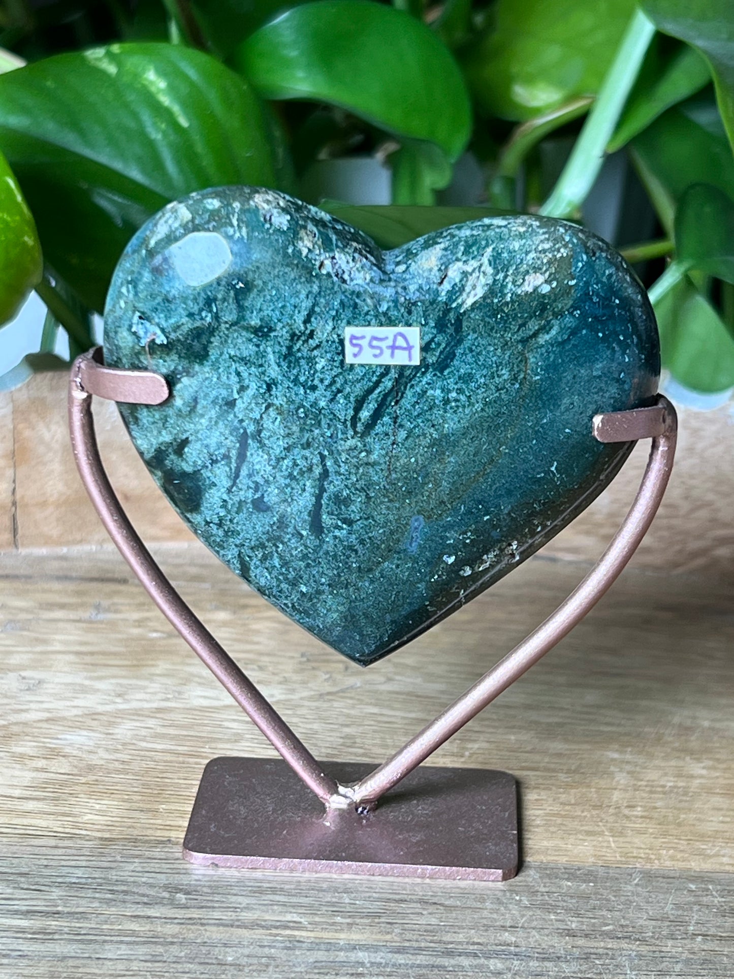 Blue Green Jasper Heart