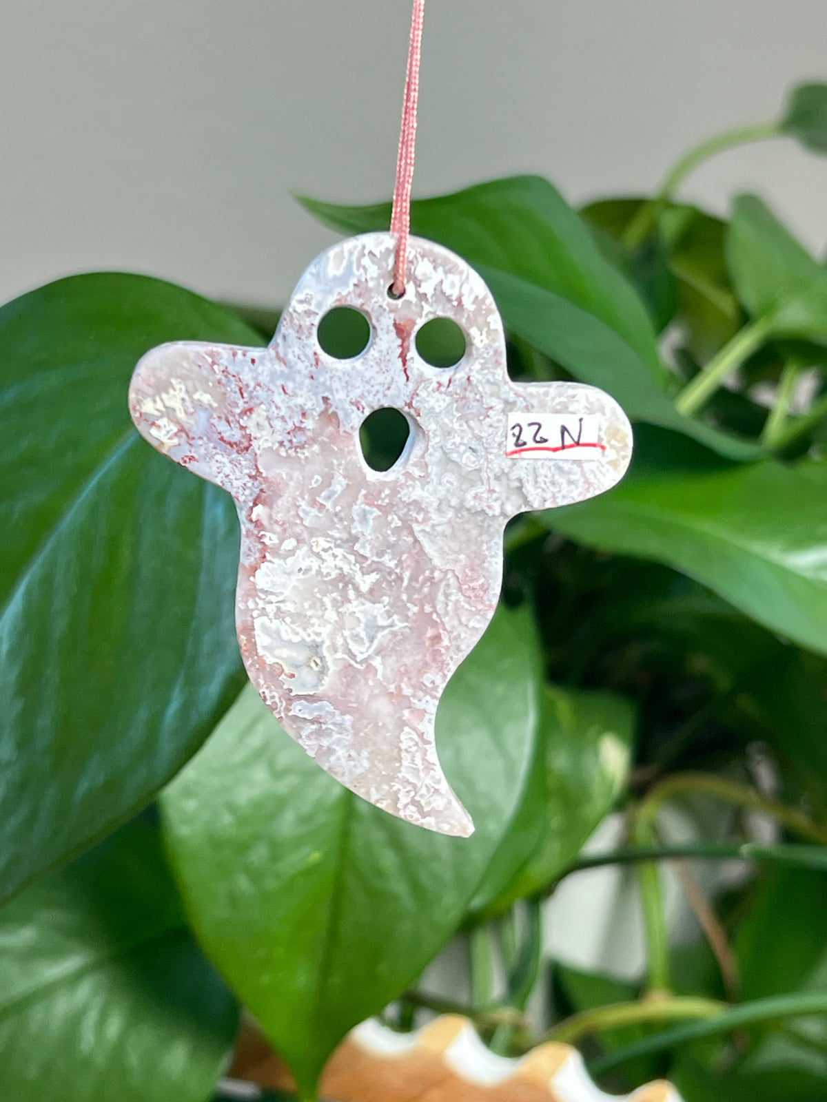 Sumatra Plume Agate Ghosts Ornaments