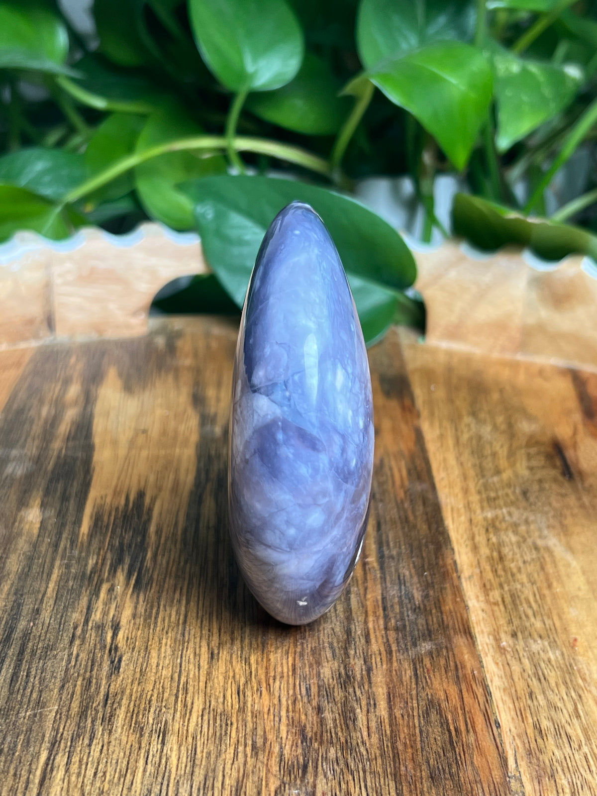 Purple Chalcedony Self-Standing Moon: AC