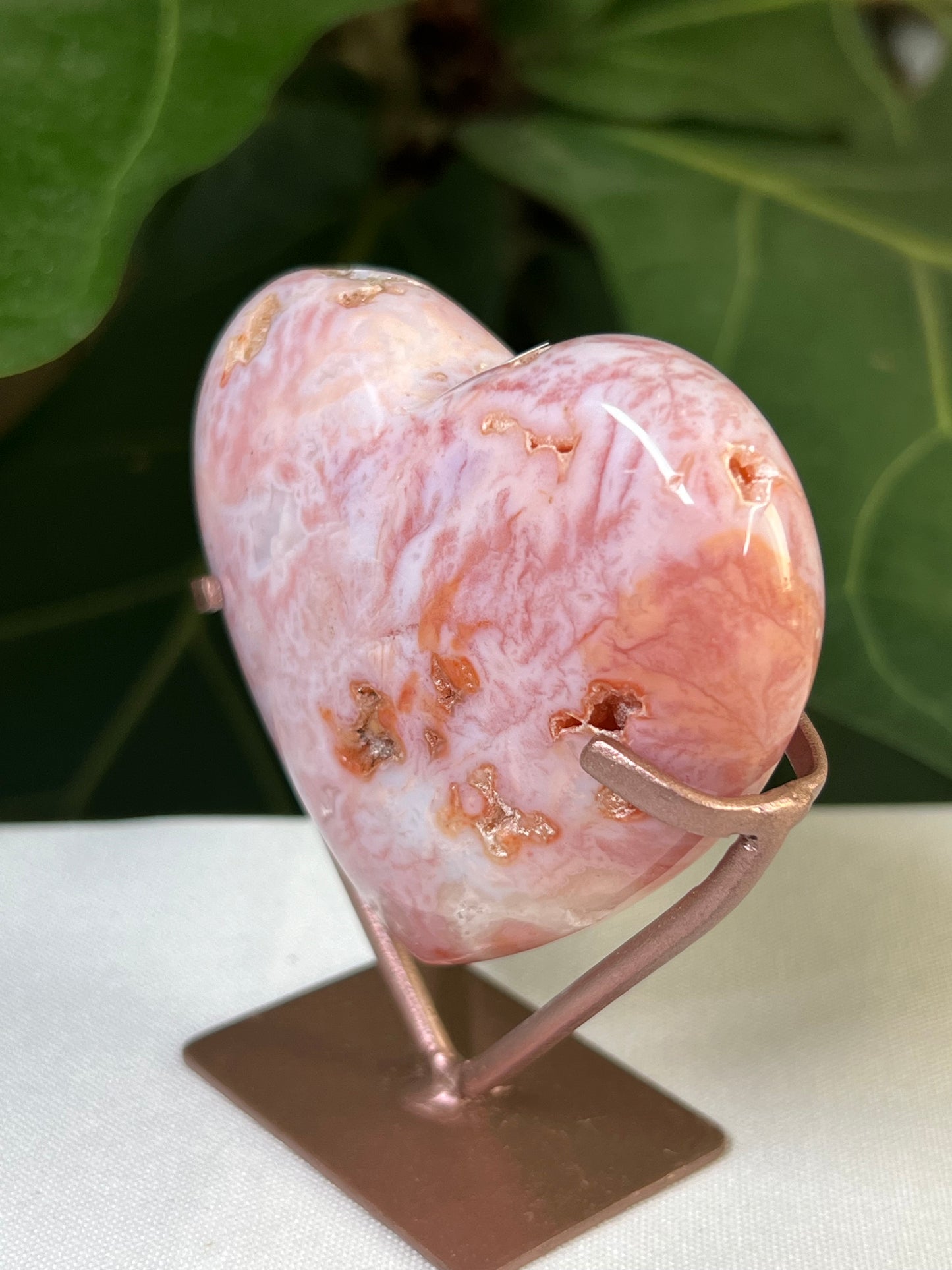 Pink Carnelian Heart