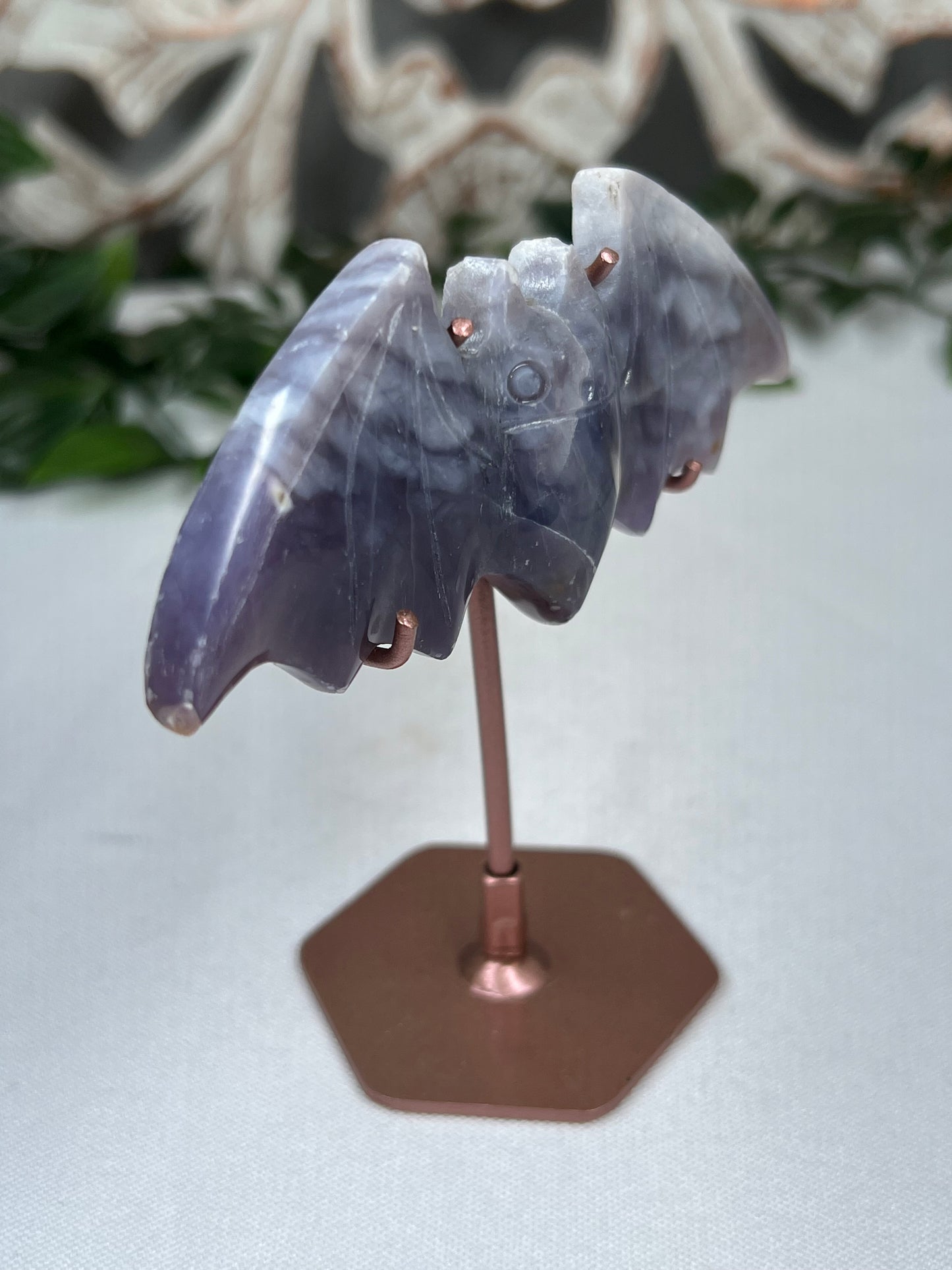 Purple Chalcedony Bat