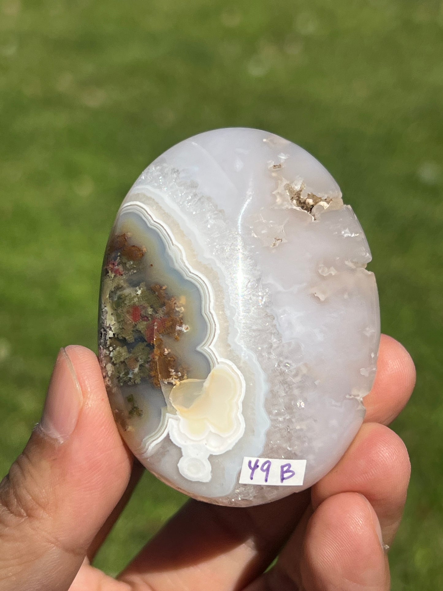 Scenic Moss Agate Palmstone B