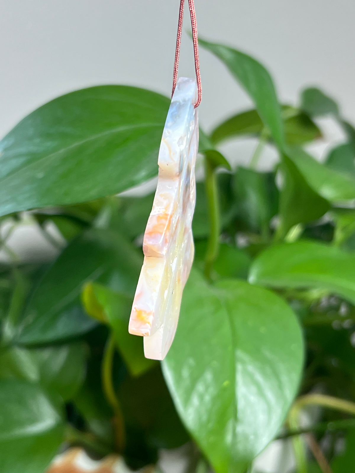 Rainbow Plume Agate Ornament Tree:  AV