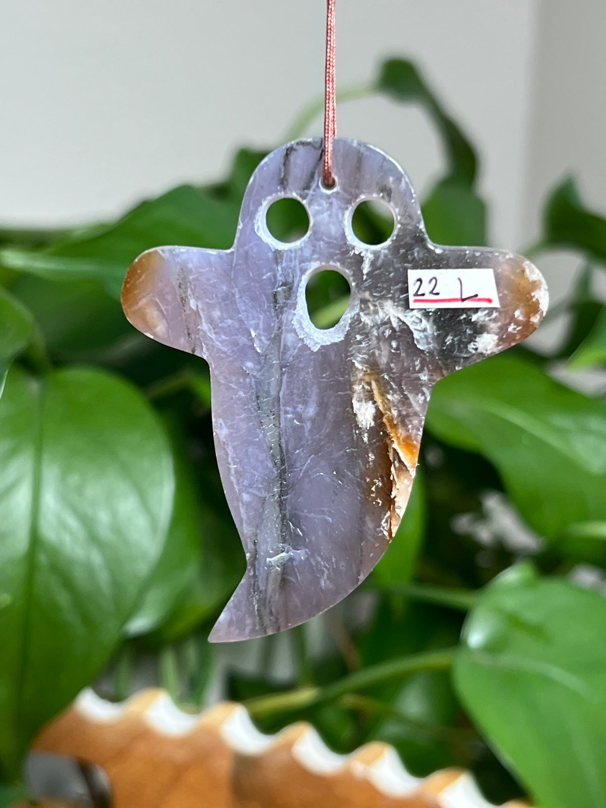 Purple Chalcedony Ghost Ornaments
