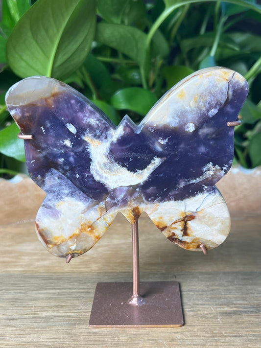 Purple Chalcedony Butterfly