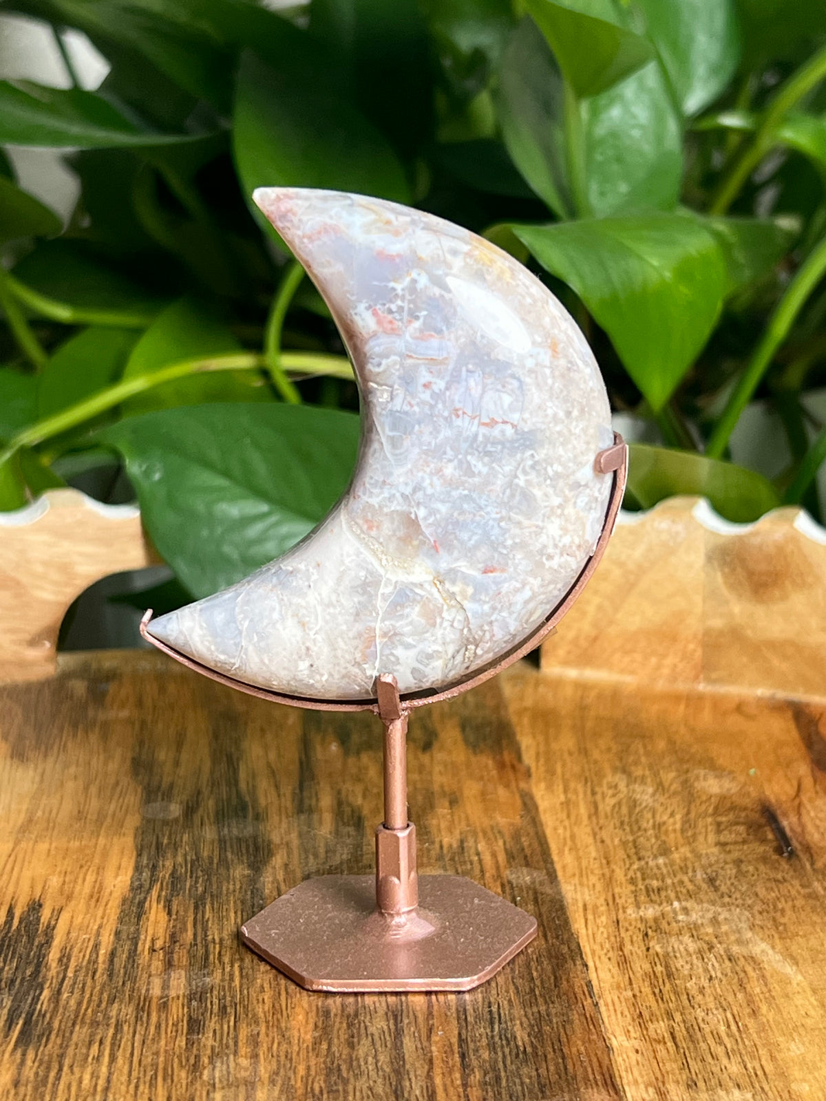 Sumatra Plume Agate Moon: RD
