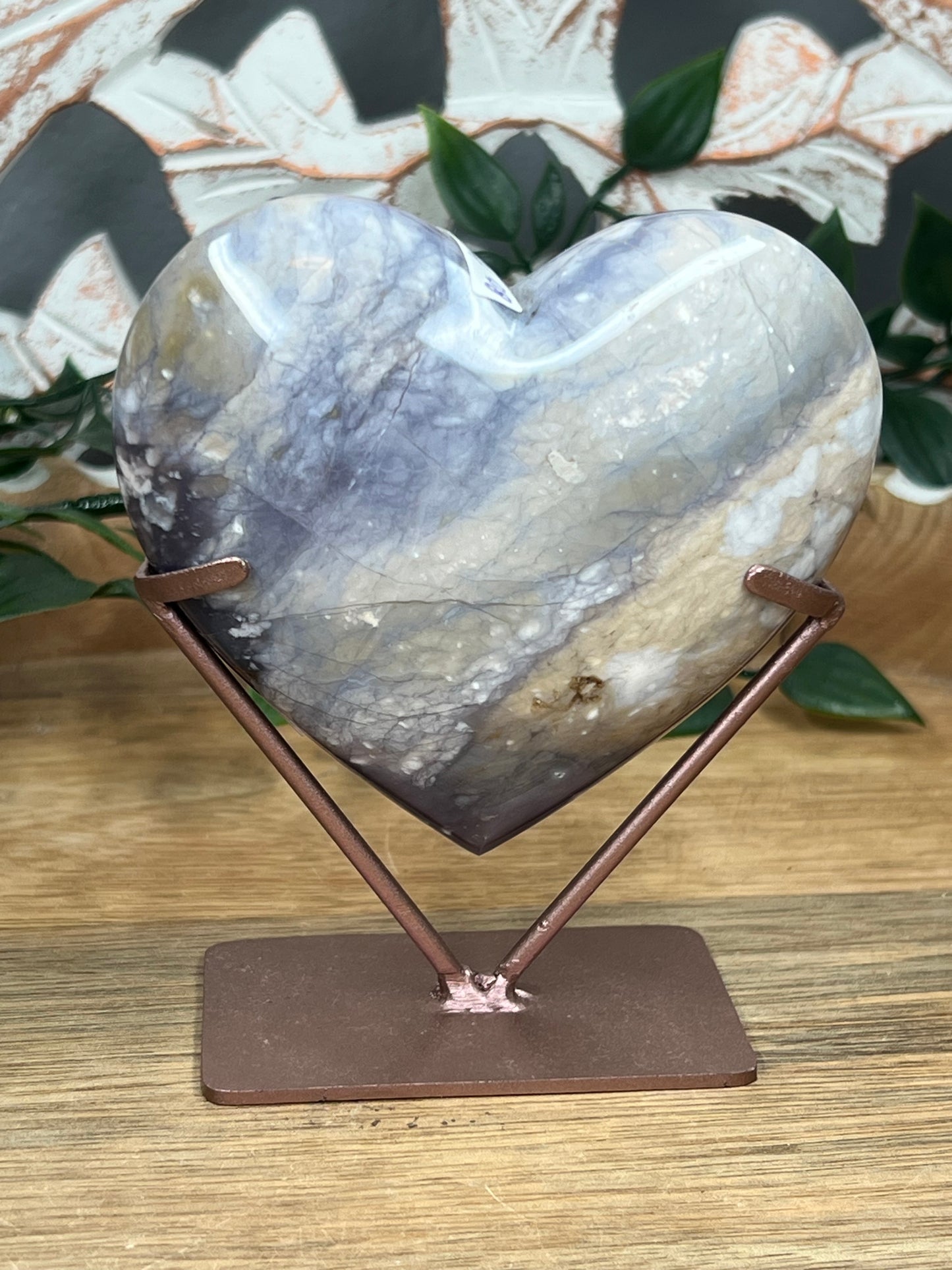 Purple Chalcedony Heart