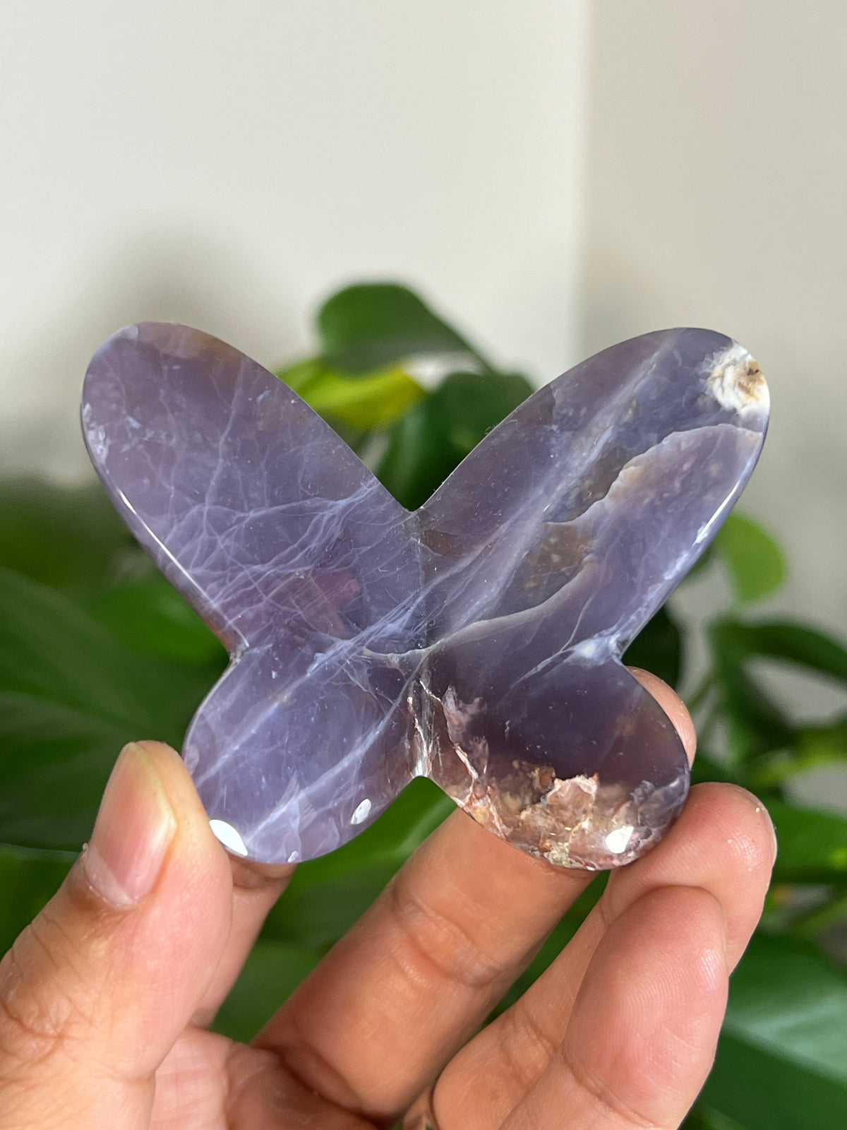 Purple Chalcedony 3D Butterflies