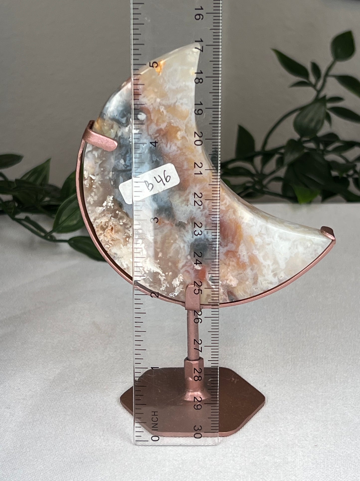 Rainbow Plume Agate Moon