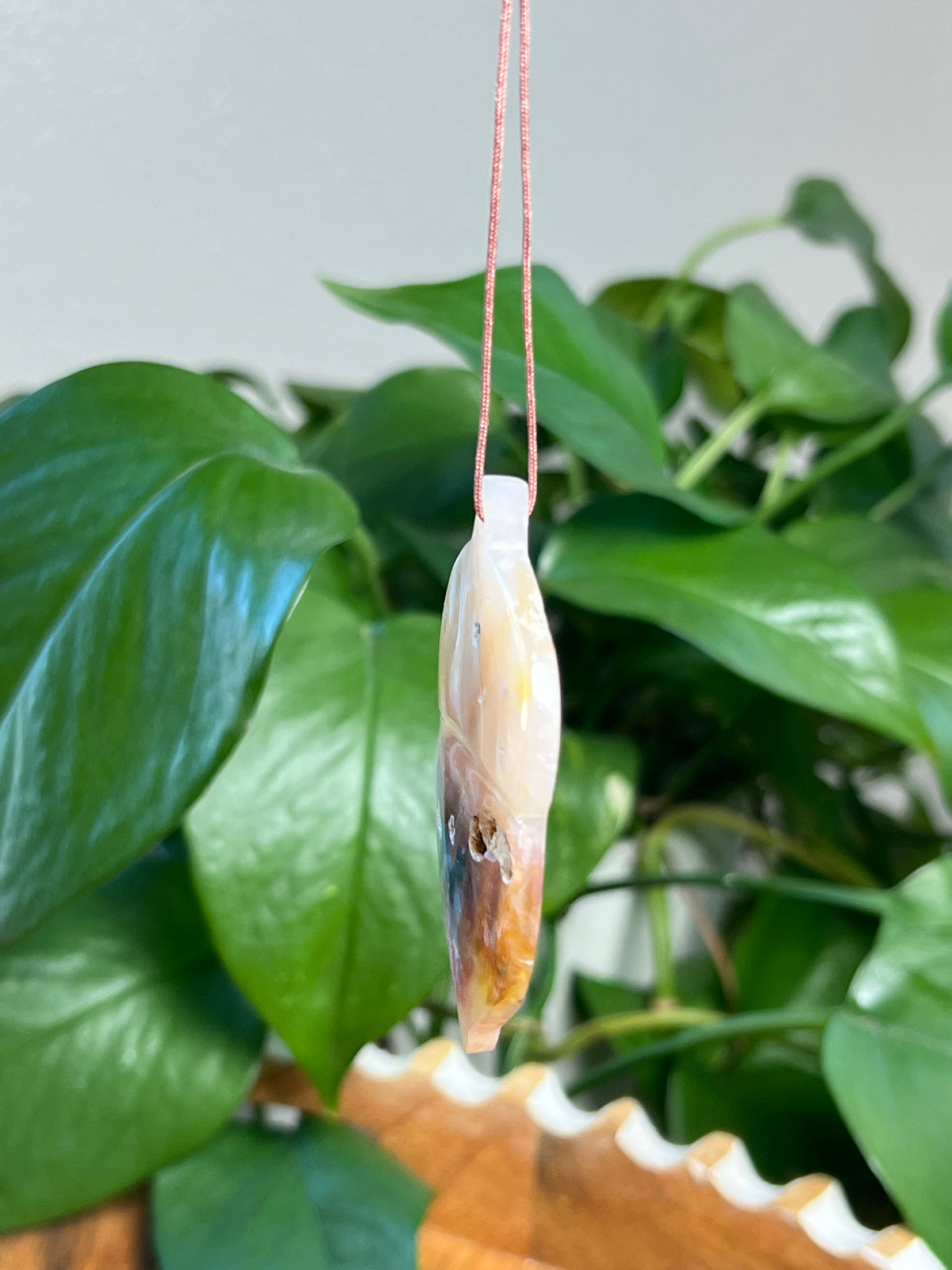 Rainbow Plume Agate Acorn Ornaments