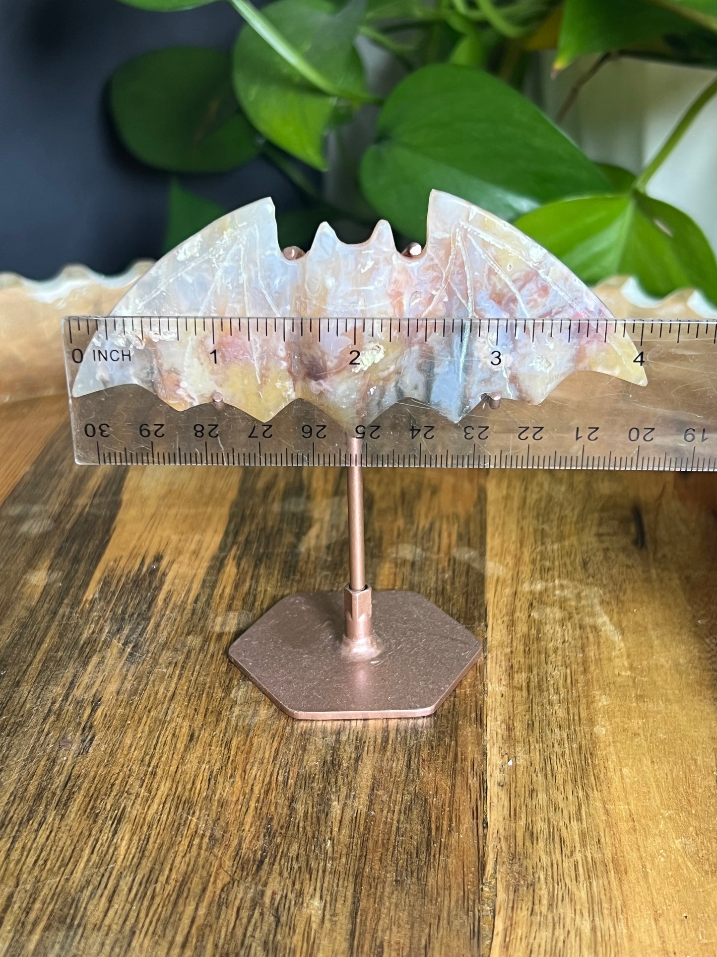 Rainbow Plume Agate Bat
